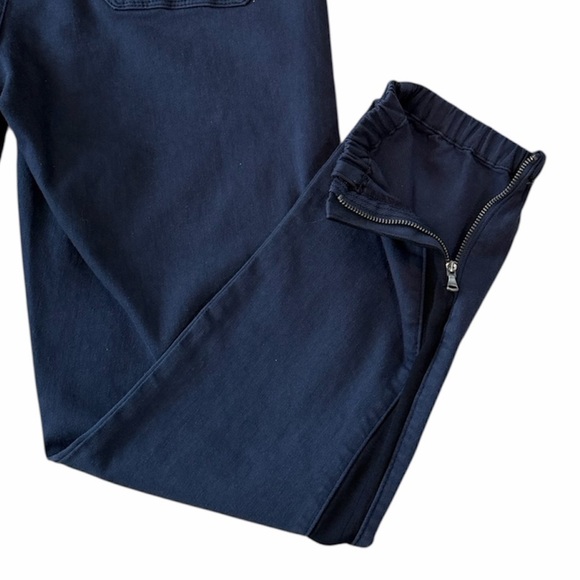 NWT PAIGE Size 28 Mayslie Navy Blue Ankle Crop Midrise Side Stripe Jogger Pants - Picture 8 of 16